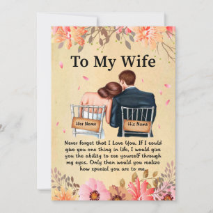Wife Gifts Letter To My Wife Love From Husband Holiday Card