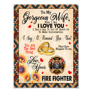 Wife Gifts Letter To My Wife Love From Husband Photo Print