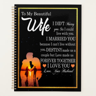 Wife Gifts Letter To My Wife Love From Husband Planner