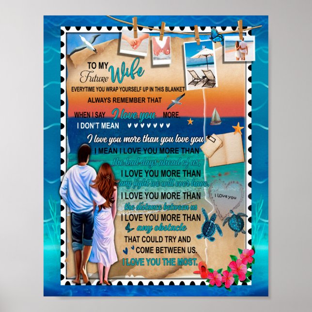 Wife Gifts | Letter To My Wife Love From Husband Poster (Front)