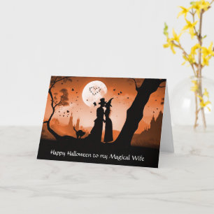 Wife Happy Halloween Cute Wicked Couple Card