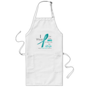 Wife - Hero in My Life - Ovarian Cancer Long Apron