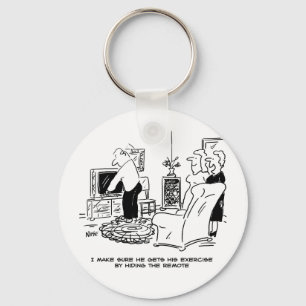 Wife Hides the TV Remote Control Keychain