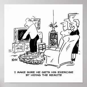 Wife Hides the TV Remote Control Poster