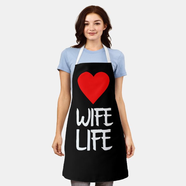 WIFE LIFE KITCHEN APRON (Worn)