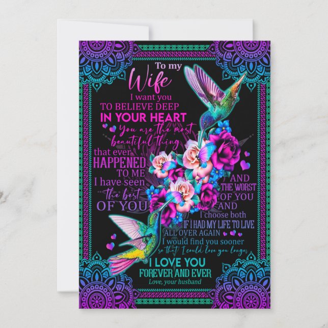 Wife Lovers | To My Wife I Love You Forever Ever Holiday Card (Front)