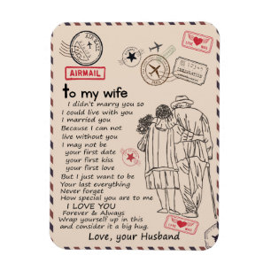 Wife Lovers To My Wife I Love You Love Husband Magnet