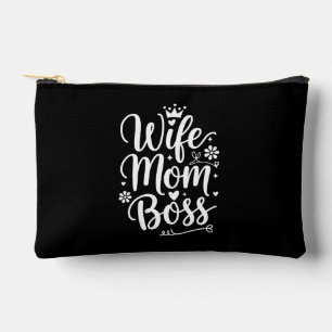 Wife Mom Boss Cute Mother's Day Gift Accessory Pouch