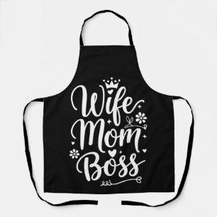 Wife Mom Boss Cute Mother's Day Gift Apron