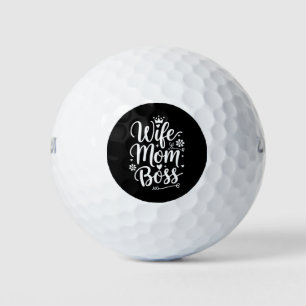 Wife Mom Boss Cute Mother's Day Gift Golf Balls