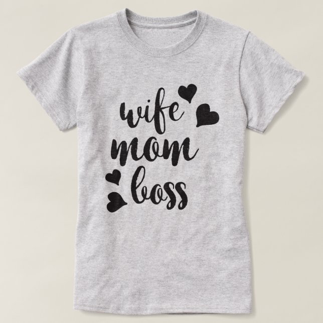 Wife Mom Boss Women's T-Shirt (Design Front)