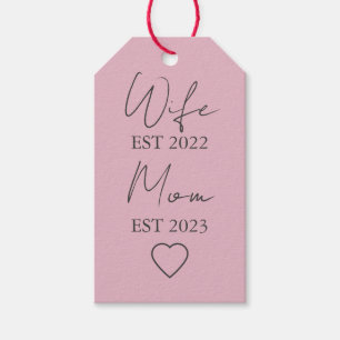 Wife & Mom Est. – Minimalist Valentine Gift Tags