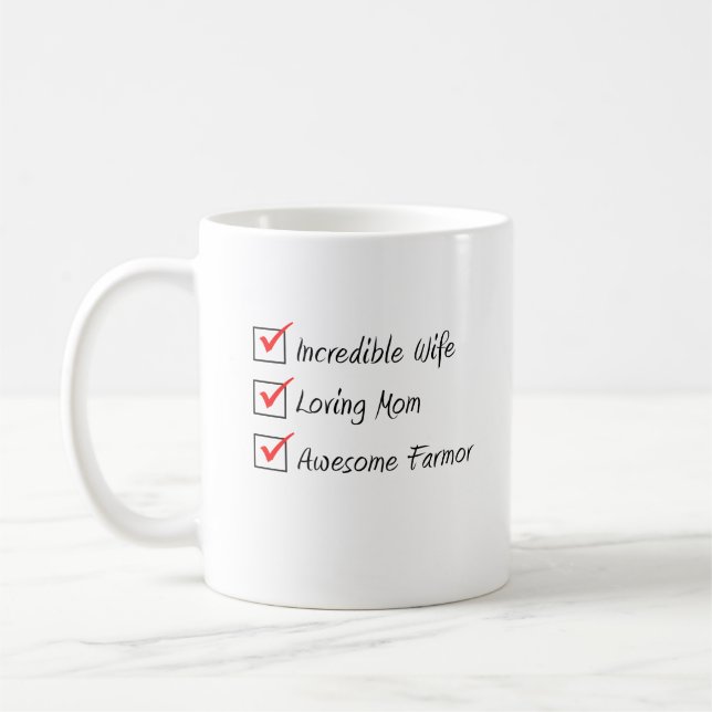 Wife Mom Farmor Swedish Woman Coffee Mug (Left)