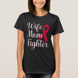 Wife Mom Fighter Brain Aneurysm Awareness Month Gr T-Shirt