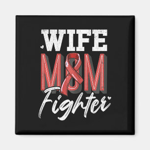 Wife Mom Fighter Brain Aneurysm Awareness Support Magnet