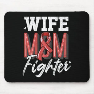 Wife Mom Fighter Brain Aneurysm Awareness Support  Mouse Pad