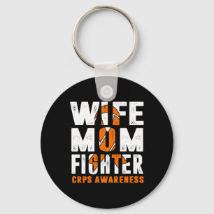 Wife Mom Fighter Crps Awareness Keychain
