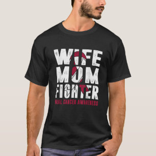 Wife Mom Fighter Oral Cancer Awareness T-Shirt
