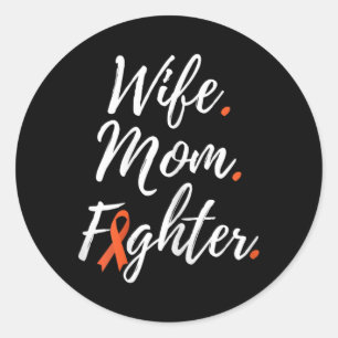 Wife Mom Fighter Rsd Crps Awareness Classic Round Sticker