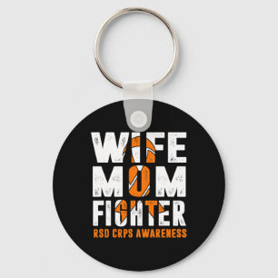 Wife Mom Fighter Rsd Crps Awareness Keychain