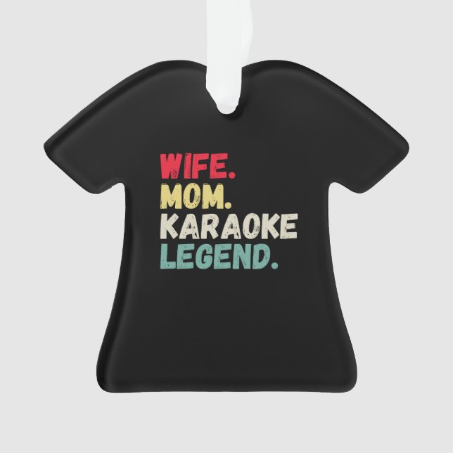 Wife Mom karaoke legend singing vintage Christmas  Ornament (Front)