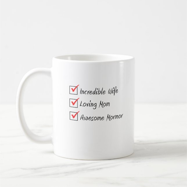 Wife Mom Mormor Swedish Woman Coffee Mug (Left)