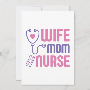 Wife Mom Nurse Thank You Card