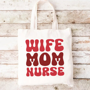 Wife Mom Nurse Tote Bag, Graduation Gift for Her Bag