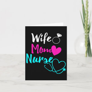 Wife Mom Nurse Womens Rn Lpn Mothers Day Gift For Card