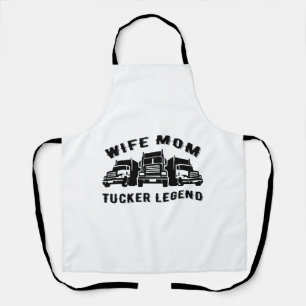 Wife Mom Trucker Legend Quotes Apron