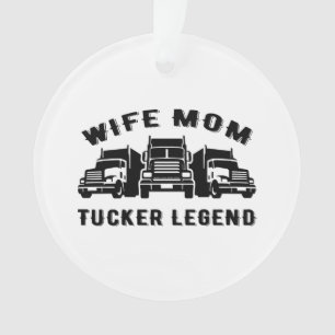 Wife Mom Trucker Legend Quotes Ornament
