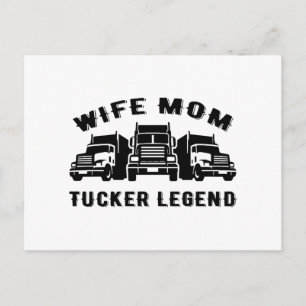 Wife Mom Trucker Legend Quotes Postcard