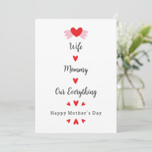 Wife Mommy Our Everything Cute Mother's day Sweet Card