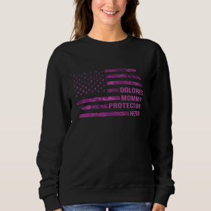 Wife Mommy Protector Hero Camo Pink American Flag Sweatshirt