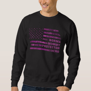 Wife Mommy Protector Hero Camo Pink American Flag Sweatshirt