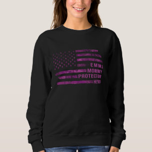 Wife Mommy Protector Hero Camo Pink American Flag Sweatshirt