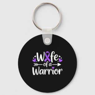 Wife of a warrior lupus awareness sle fighter keychain