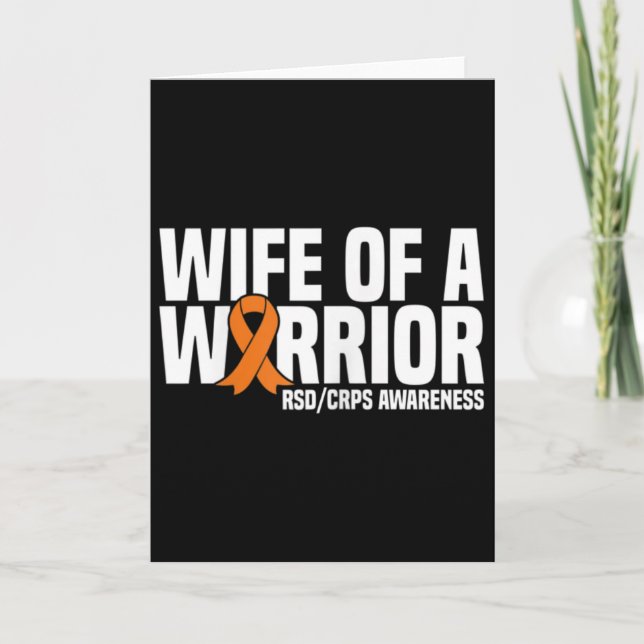 Wife Of A Warrior Orange Ribbon Rsdcrps Awareness  Card (Front)