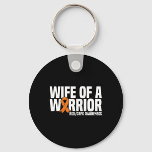 Wife Of A Warrior Orange Ribbon Rsdcrps Awareness  Keychain