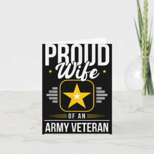 Wife Of Army Veteran Wife Proud Wife Of An Army Ve Card