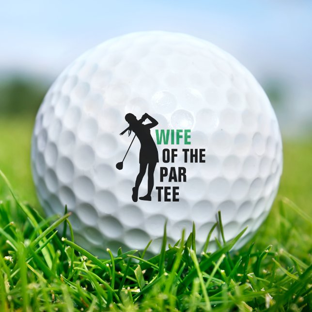 Wife of the Par Tee Green & White Golf Balls (Wife of the Par Tee Green & White Golf Balls)