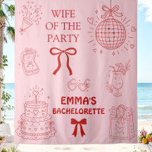 Wife Of The Party Bachelorette Party Backdrop