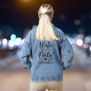 Wife Of The Party Las Vegas Bachelorette Party Denim Jacket