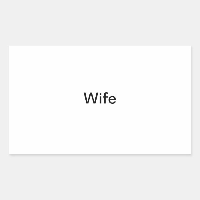 "Wife" Photo Label (Front)