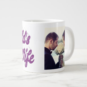 Wife Photo purple Giant Coffee Mug