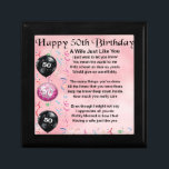 Wife Poem - 50th Birthday Gift Box<br><div class="desc">A great gift for a wife on her 50th birthday</div>