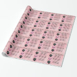 Wife Poem - 50th Birthday Wrapping Paper<br><div class="desc">A great gift for a wife on her 50th birthday</div>