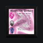 Wife Poem - 70th Birthday Gift Box<br><div class="desc">A great gift for a wife on her 70th birthday.</div>