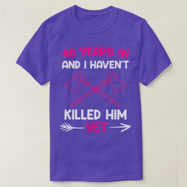 Wife ruby wedding 40th wedding anniversary  T-Shirt (Design Front)