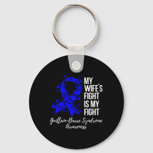 Wife’s Fight My Fight Guillain-barre Syndrome Awar Keychain